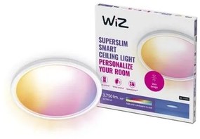 Έξυπνο Φωτιστικό Οροφής Πλαφονιέρα LED 32W 3CCT RGBW Dimmable Super Slim Wiz-929003301101-Λευκό 929003301101