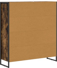 vidaXL Βιβλιοθήκη Καπνιστό Δρύς 99.5 x 30 x 108.5 εκ