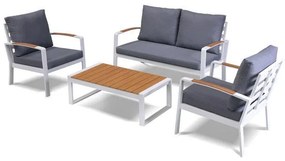 Outdoor Set 4 Pieces Domenico Fylliana White 145x81x84 cm