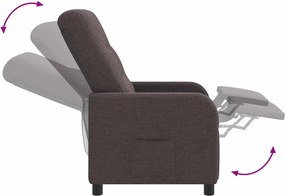 vidaXL Αναπαυτική Καρέκλα Σκούρο Καφέ Ύφασμα