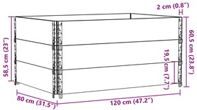 ΖΑΡΝΤΙΝΙΕΡΑ ΚΗΠΟΥ ΓΚΡΙ 120 X 80 ΕΚ. ΑΠΟ ΜΑΣΙΦ ΞΥΛΟ ΠΕΥΚΟΥ 3295425