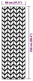 Χαλί εξωτερικού χώρου ARAKIL γκρι 80x250 cm PP - Γκρι