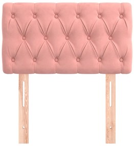 vidaXL Κεφαλάρι Κρεβατιού Ροζ 80x7x78/88 εκ. Βελούδινο