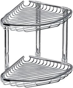 Karag Reti Chrome 963777 - Γωνιακό Καλάθι Μπάνιου Χρωμε Διπλό