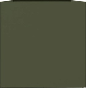 vidaXL Ζαρντινιέρα Λαδί 62x30x29 εκ. από Χάλυβα
