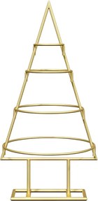 vidaXL Μεταλλικό χριστουγεννιάτικο δέντρο με βάση Χρυσό 60 cm