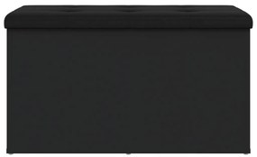vidaXL Παγκάκι Αποθήκευσης Μαύρο 82x42x45 εκ. από Επεξεργασμένο Ξύλο