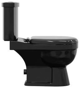 vidaXL Λεκάνη Τουαλέτας Μαύρη με Καζανάκι