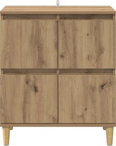 vidaXL Πλαϊνό γραφείο Artisan Oak 60 x 35 x 70 cm Επεξεργασμένο Ξύλο