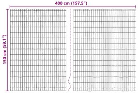vidaXL Φράχτης από φλοιό δέντρου Καφέ 400 x 150 cm Φλοιός