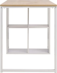 vidaXL Γραφείο Δρυς και Λευκό 120 x 60 x 75 εκ.