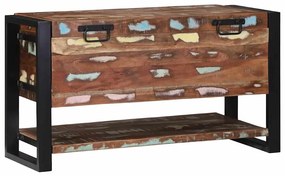 vidaXL Κουτί αποθήκευσης Πολύχρωμο Μασίφ ανακυκλωμένο ξύλο