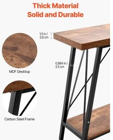 VEVOR Narrow Console Sofa Table Couch Table 2-Tier for Entryway &amp; Living Room