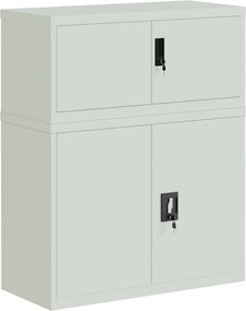 vidaXL Αρχειοθήκη Αν. Γκρι 90 x 40 x 110 εκ. Ατσάλινη