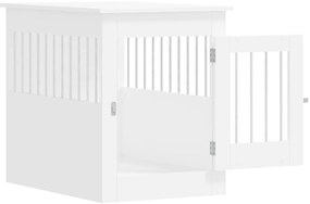 vidaXL Κλουβί Σκύλου Λευκό 55 x 80 x 68 εκ. από Επεξεργασμένο Ξύλο