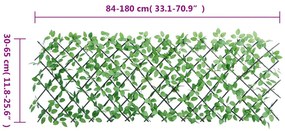 VidaXL Καφασωτό Επεκτεινόμενο Πράσινο 180x60εκ. Τεχνητός Κισσός