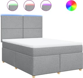 vidaXL Κρεβάτι Boxspring με Στρώμα Αν. Πράσινο 160x200εκ Υφασμάτινο