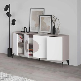 Μπουφές Gora σε Λευκό - Μόκα 180x35.6x82εκ. 180x35.6x82 εκ.