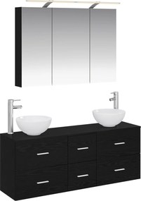 vidaXL Σετ Επίπλων Μπάνιου 4 pcs Μαύρη Δρυς