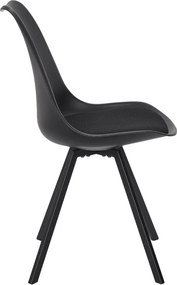 ΚΑΡΈΚΛΕΣ &amp; ΠΟΛΥΘΡΌΝΕΣ CHAIR PP WITH CUSHION ATOM BLACK M4 HD0483