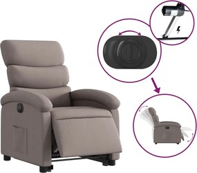vidaXL Πολυθρόνα Ηλεκτρική Ανακλ.Taupe Υφασμάτινη