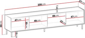 Έπιπλο τηλεόρασης Tewos 4D