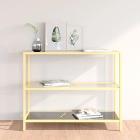 vidaXL Ράφι Μαύρο και Διαφανές 100 x 36 x 90 εκ. από Ψημένο Γυαλί