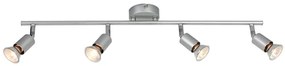 Φωτιστικό Σποτ Aca MC634SL4 TRINITY Ασημί (Silver Coloured)