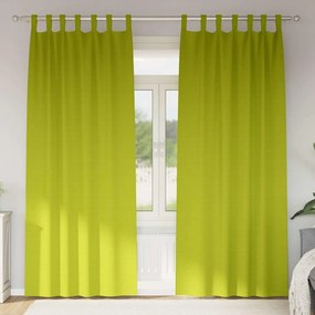 vidaXL Κουρτίνες με κουρτίνες 2 pcs Λαχανί Πολυεστέρας