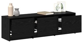vidaXL Έπιπλο Τηλεόρασης με συρτάρι Μαύρη δρυς 140 x 34 x 40 εκ