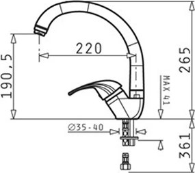 Μπαταρία κουζίνας 3580 χρωμίου Folk