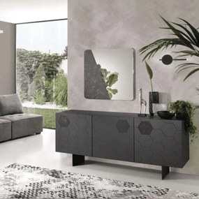 Μπουφές Glen 180x50x80cm Anthracite-Marble Capodarte