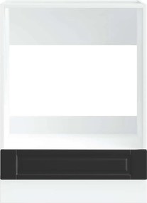 vidaXL Ντουλάπι φούρνου Porto Μαύρο Επεξεργασμένο ξύλο