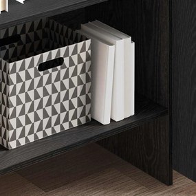vidaXL Βιβλιοθήκη Μαύρη δρυς 60 x 35 x 180 εκατοστά Επεξεργασμένο ξύλο