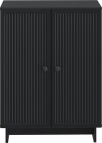 vidaXL Ντουλάπι Αποθήκευσης Μπάνιου EDE Μαύρο 59,5 x 31 x 80 εκ