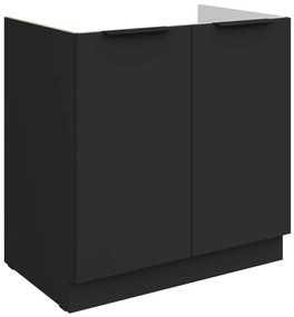 Επιδαπέδιο ντουλάπι νεροχύτη Arianna 80 ZL 2F-Μαύρο