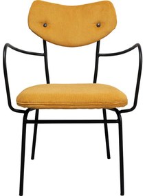 Καρέκλα Τραπεζαρίας Viola Κίτρινο Ύφασμα 59x55,3x82 εκ. - Κίτρινο