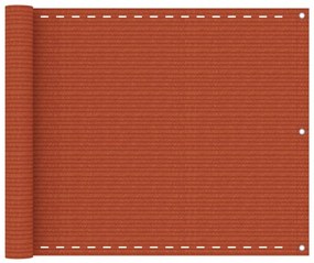Διαχωριστικό Βεράντας Πορτοκαλί 75 x 600 εκ. από HDPE - Πορτοκαλί