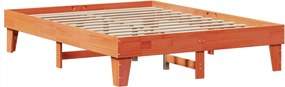 vidaXL Σκελετός Κρεβ. Χωρίς Στρώμα Καφέ Κεριού 150x200 εκ Μασίφ Πεύκο
