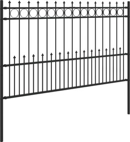 vidaXL Φράχτης Σπάικ Ρινγκ Μαύρο 200 x 130 εκ
