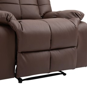 HOMCOM Πολυθρόνα Μασάζ με Ανάκλιση και Τηλεχειριστήριο 94 x 99 x 99cm Δερματίνη Καφέ