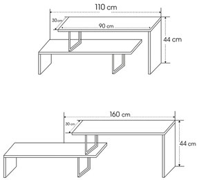 ΕΠΙΠΛΟ ΤΗΛΕΟΡΑΣΗΣ FEROCITY PAKOWORLD ΧΡΩΜΑ ΑΝΘΡΑΚΙ 120X30X45ΕΚ