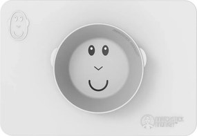 Δίσκος Εκπαίδευσης Φαγητού Matchstick Monkey Anti-Slip Bowl Cool Grey
