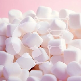 Intra Συλλεκτικό Ξύλινο Παζλ Plywood  4mm - Κοντινό πλάνο Marshmallows σε ροζ φόντο Σε Ξύλινο Κουτί - Διαστάσεις: 10x10 cm – 25 κομμάτια
