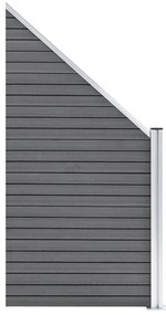 vidaXL Πάνελ Περίφραξης Γκρι 105 x (105-180) εκ. από WPC
