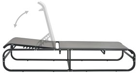 vidaXL Ξαπλώστρα από Αλουμίνιο / Textilene