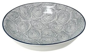 Σαλατιέρα Πορσελάνινη Yar106K4 Φ28cm White-Blue Espiel Medium Porcelain