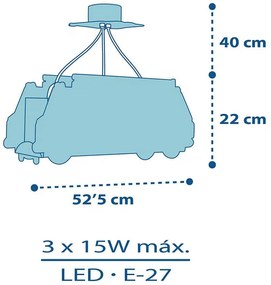 Φωτιστικό οροφής Ango Firefighter τρίφωτο