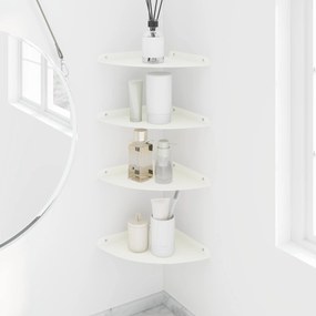 vidaXL Floating Ράφι Γωνίας 4 τμχ. Λευκός 24 x 24 x 2 εκ