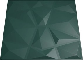 vidaXL Πάνελ τοίχου 48 pcs Πράσινο 50 x 50 cm Φελιζόλ XPS